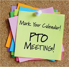 Photo of a post it note that says, Mark Your Calendar! PTO MEETING!