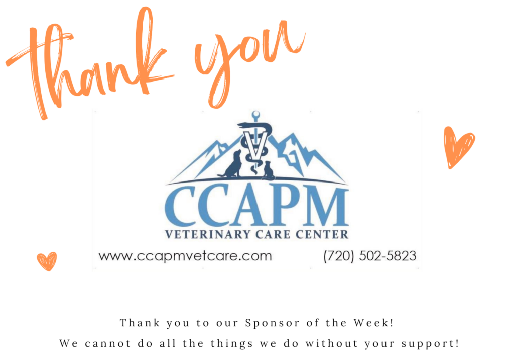 Gráfico de agradecimiento a nuestro patrocinador CCAPM Veterinary Care Center