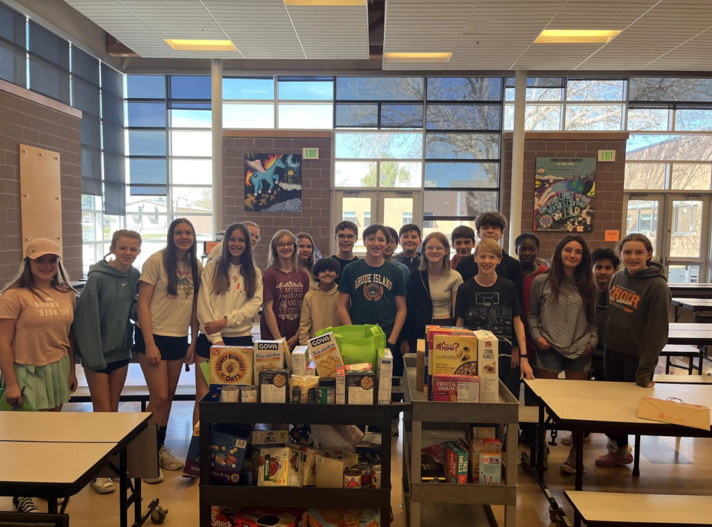 Mrs. Fenster's class had a blast collecting the food items!