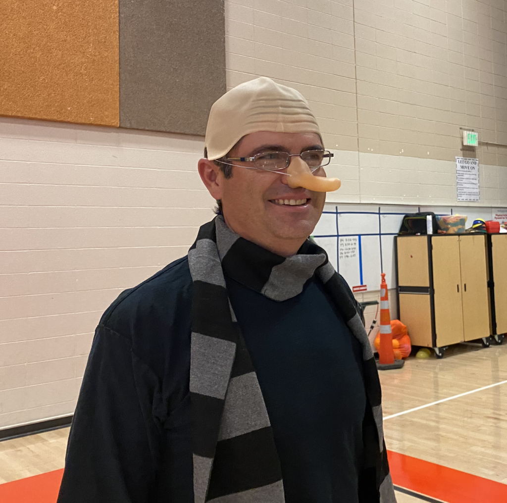 Mr. Duhon showed up as Gru!