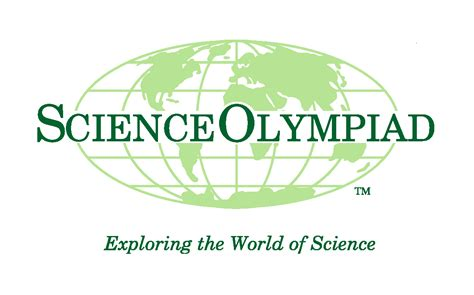 Science Olympiad Logo Description:

The logo features a green globe outline in the background, with meridians and parallels resembling a map.
Across the globe, the words "Science Olympiad" are written in bold, uppercase, green letters.
Beneath the globe and title, the tagline reads "Exploring the World of Science" in a smaller, italicized green font.
The logo conveys a sense of global learning and scientific exploration.